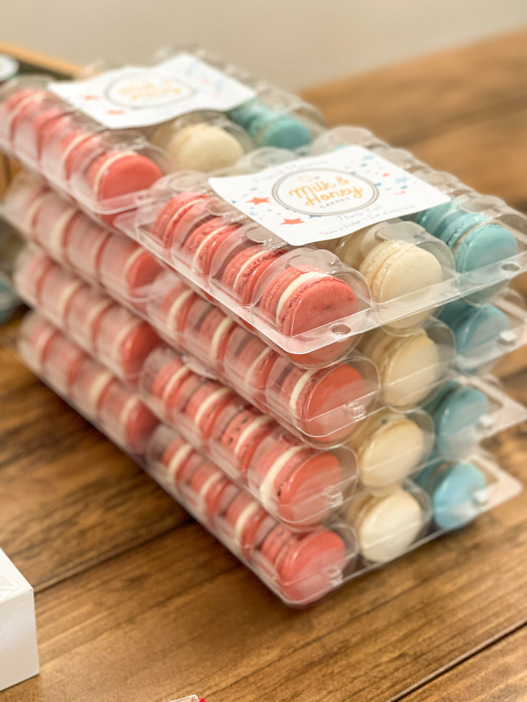 {LOCALS ONLY} Macaron Box (1 Dozen) - RED WHITE & BLUE Macs | 4th of July Flash Sale